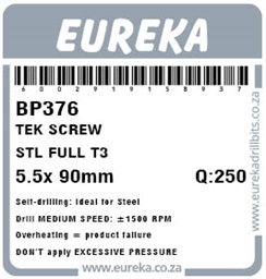 BP376 - Tek Screw Steel Full -BP376_label_T
